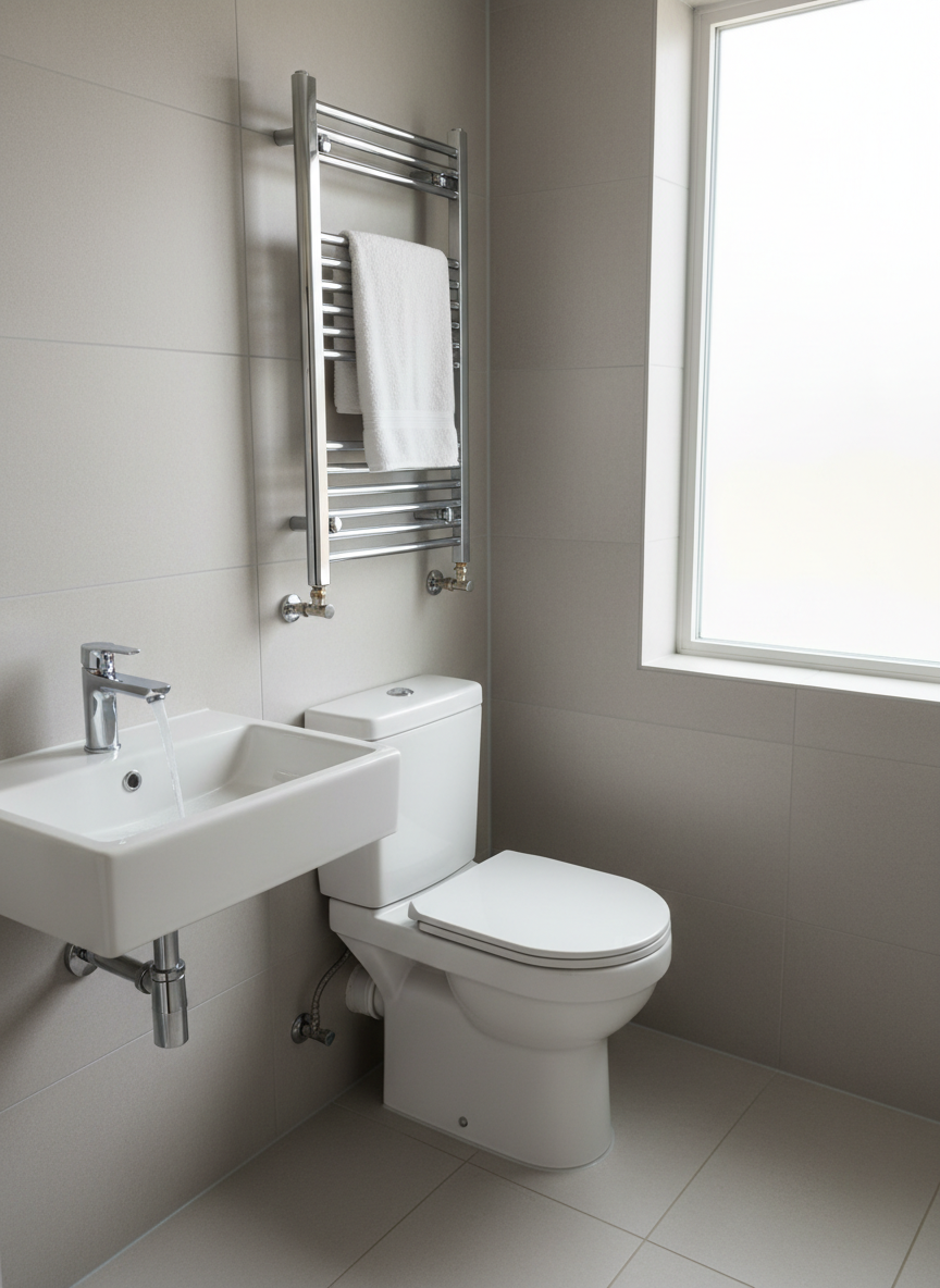 A clean modern bathroom